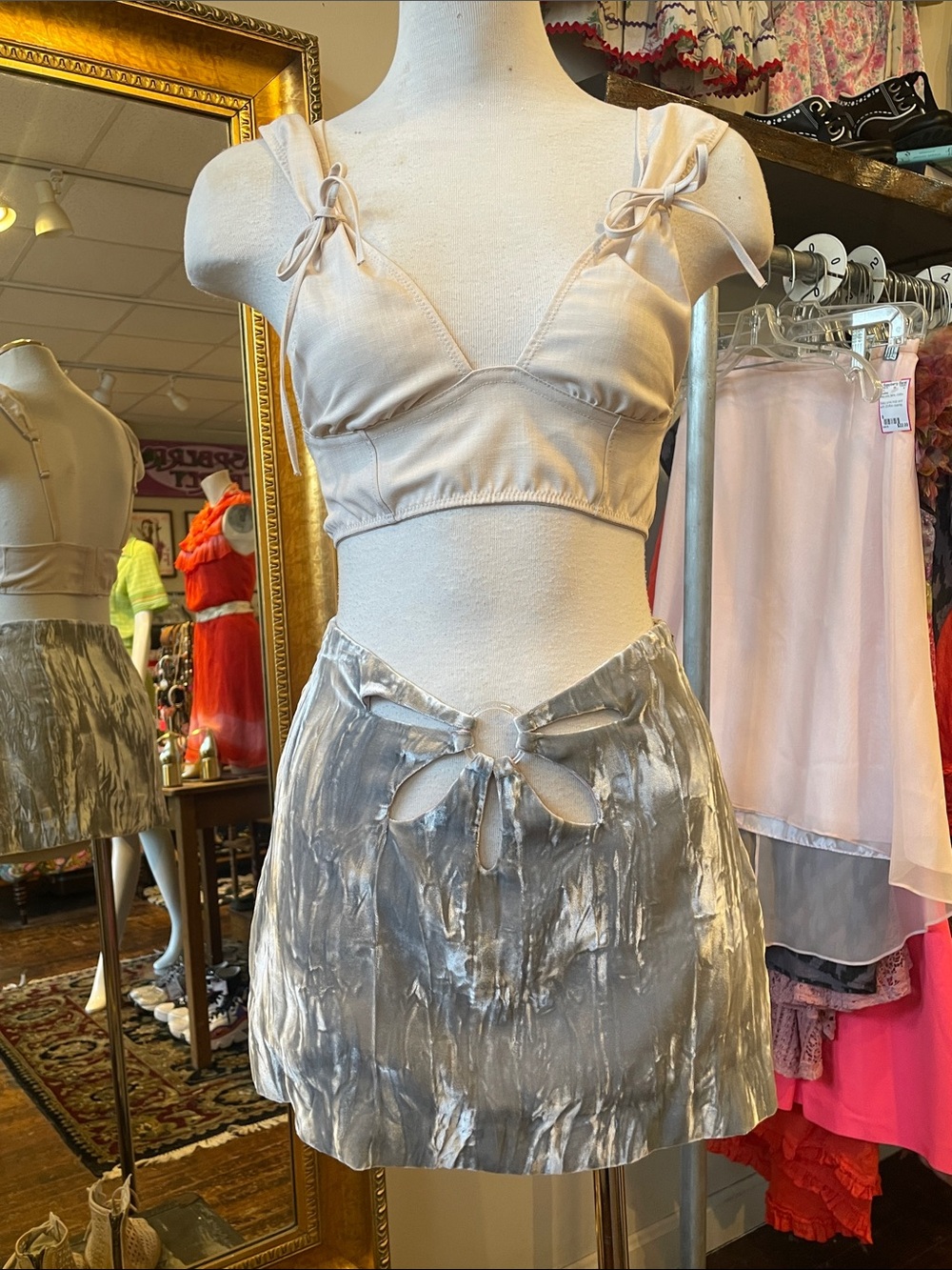 Collina Strada Flower Mini Skirt